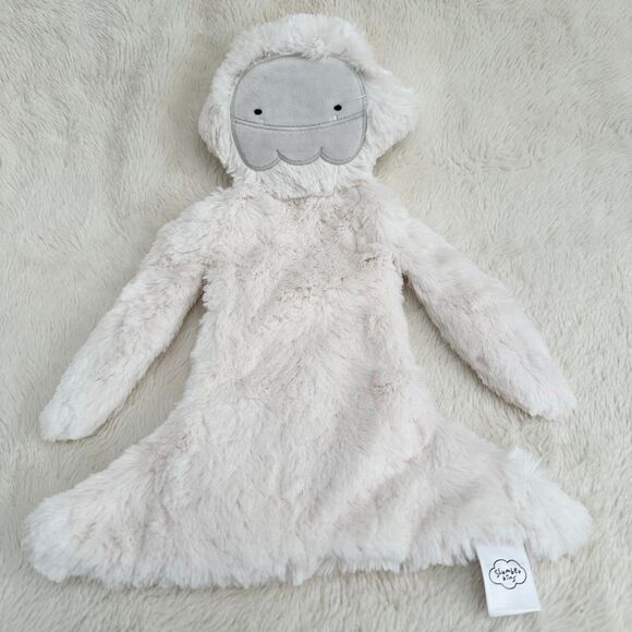 Slumberkins White Apline Yeti Snuggler 15” Flat Plush Lovey Baby Toy Soft Soothe - Picture 1 of 5
